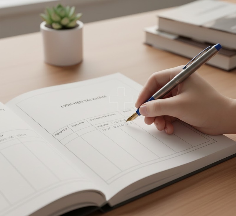 Mẫu bảng lịch hẹn tái khám trong sổ y bạ Mẫu bảng lịch hẹn tái khám trong sổ y bạ