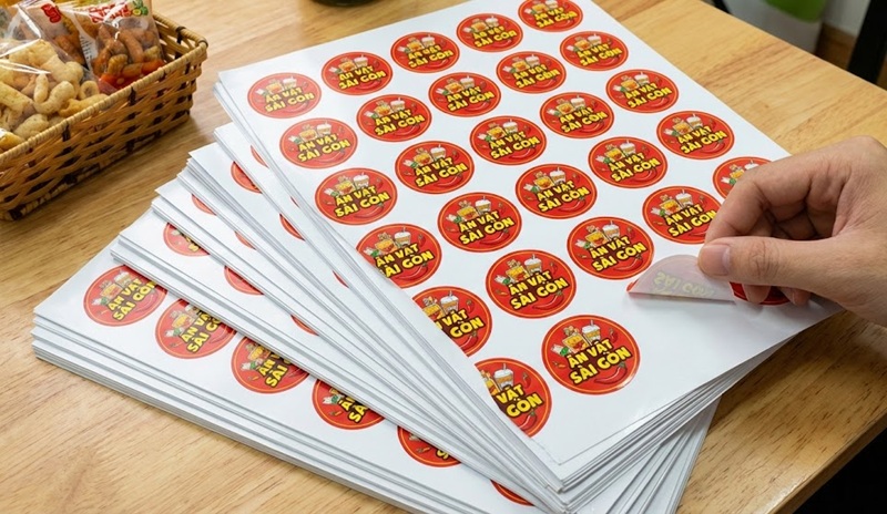 Mẫu in decal giấy giá rẻ đã bế demi