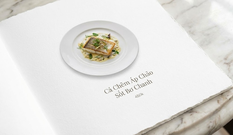 Bố cục hình ảnh menu tối giản sang trọng Bố cục hình ảnh menu tối giản sang trọng