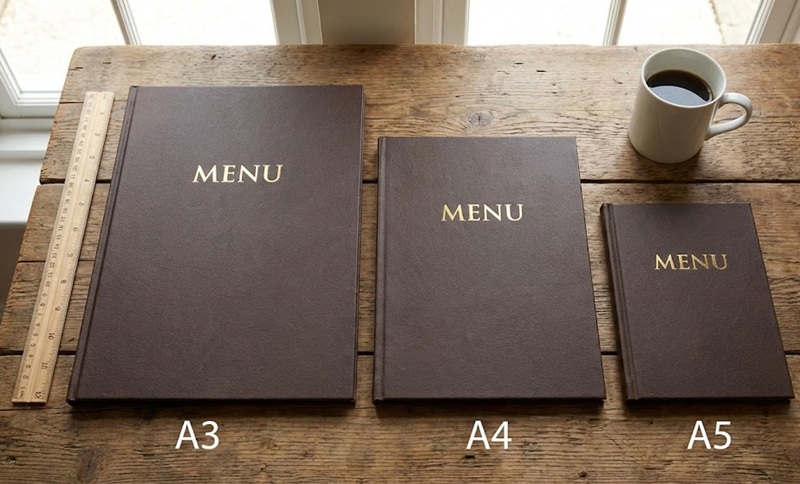 Các kích thước menu chuẩn trong in ấn A3 A4 A5