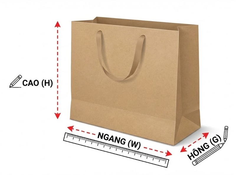 Hướng dẫn cách đo kích thước túi giấy 3 chiều chuẩn xác Hướng dẫn cách đo kích thước túi giấy 3 chiều chuẩn xác