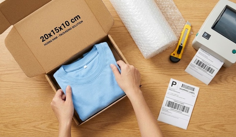 Quy trình đóng gói hàng chuẩn sàn thương mại điện tử