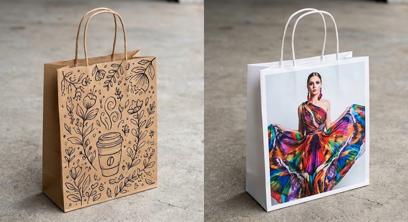 Sự khác biệt khi thiết kế trên giấy Kraft và giấy Ivory