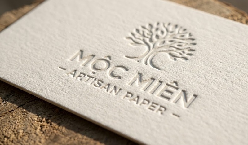 Kỹ thuật in dập chìm Letterpress trên danh thiếp tối giản