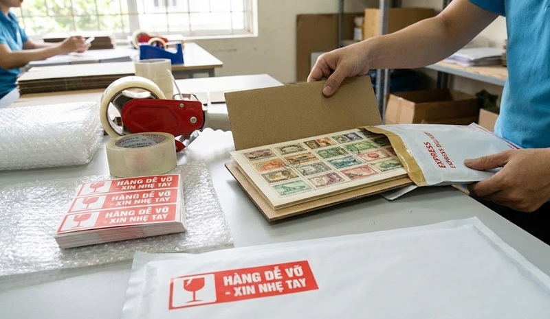 Quy cách đóng gói tem vỡ an toàn khi vận chuyển