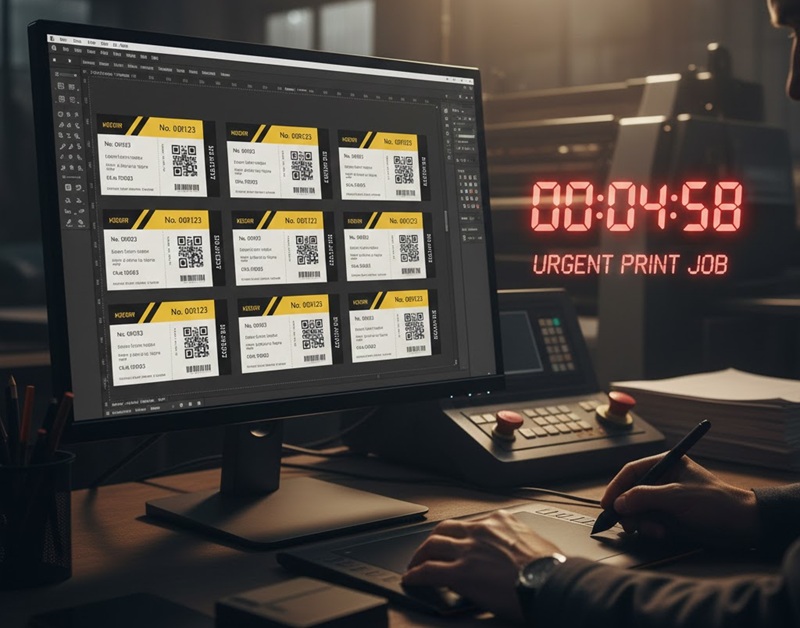 Chuẩn bị file thiết kế in vé xe chuẩn vector Chuẩn bị file thiết kế in vé xe chuẩn vector