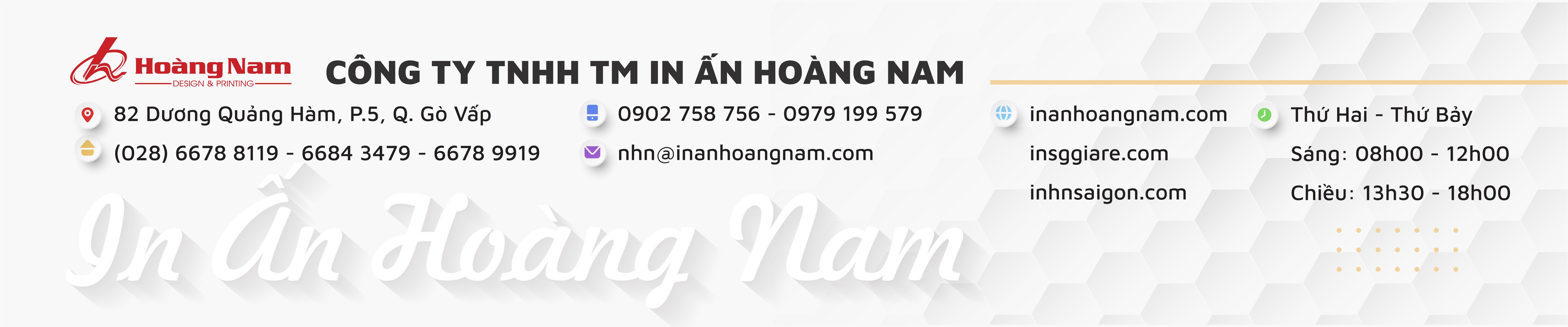 Thông tin Công ty in ấn Hoàng Nam.