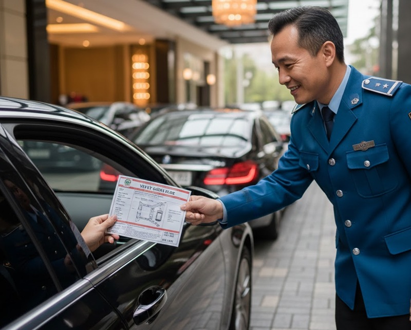 Quy trình giao vé giữ xe ô tô chuyên nghiệp
