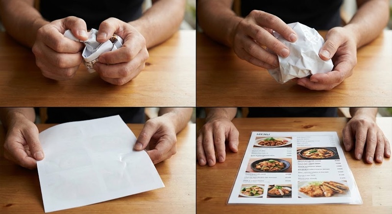Giấy nhựa in menu xé không rách bền đẹp
