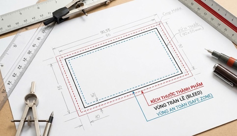 Hướng dẫn cách chừa lề (bleed) và vùng an toàn trong in ấn