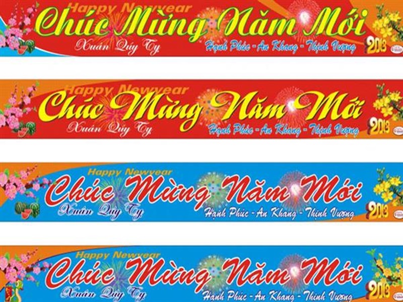 Bí quyết tạo nên mẫu bạt chúc mừng năm mới ấn tượng