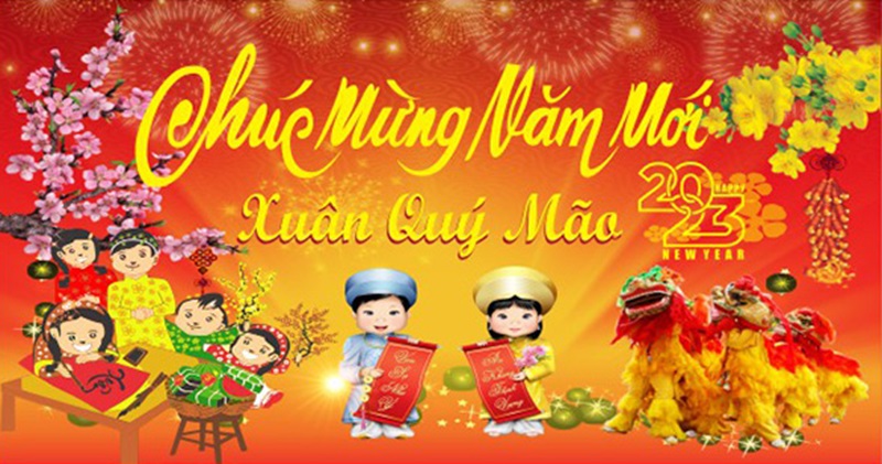 Mẫu in bạt chúc mừng năm mới đẹp