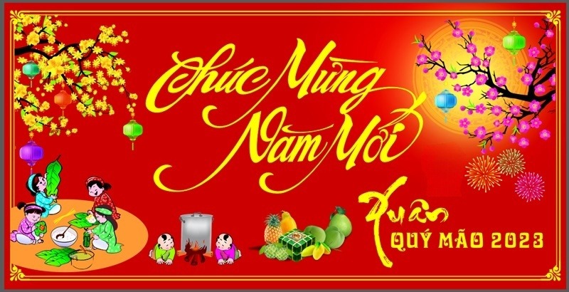 Mẫu in bạt chúc mừng năm mới đẹp