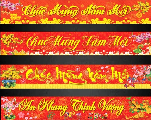 Mẫu in bạt chúc mừng năm mới đẹp