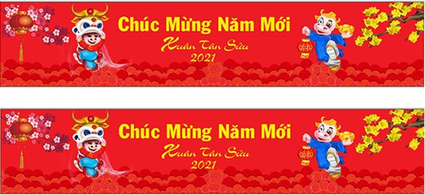 Mẫu in bạt chúc mừng năm mới đẹp