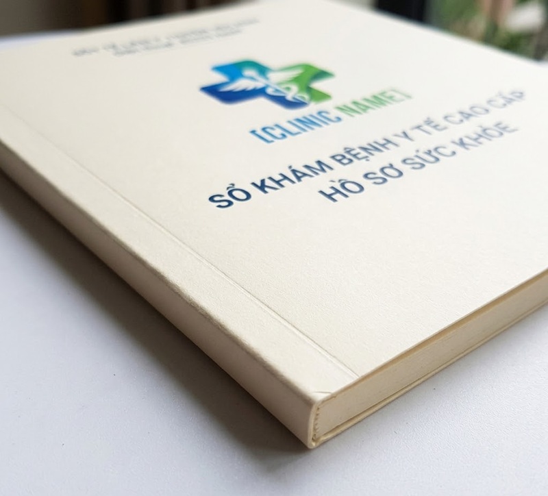 Bìa sổ khám bệnh in ấn logo sắc nét giúp nâng tầm nhận diện thương hiệu