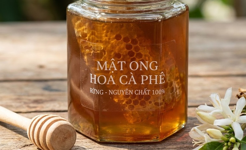 In decal trong dán hũ mật ong đẹp tinh tế In decal trong dán hũ mật ong đẹp tinh tế