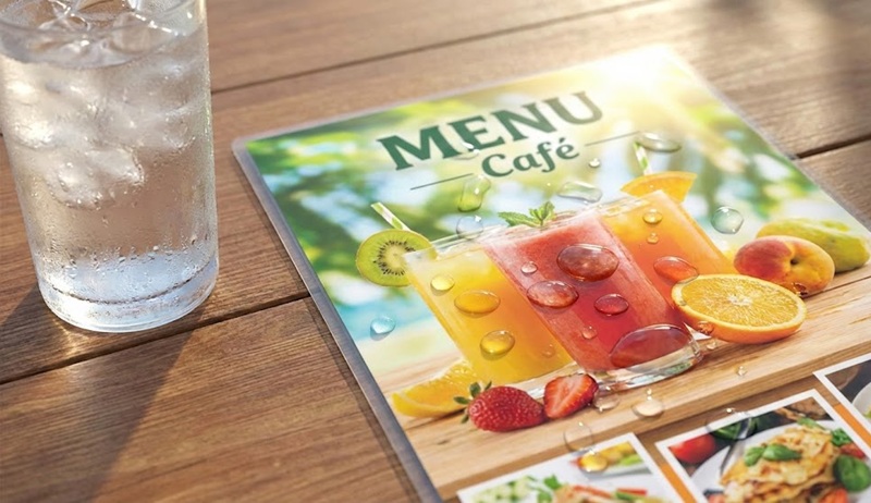 Mẫu in menu nhựa PVC chống nước tuyệt đối cho quán cafe Mẫu in menu nhựa PVC chống nước tuyệt đối cho quán cafe