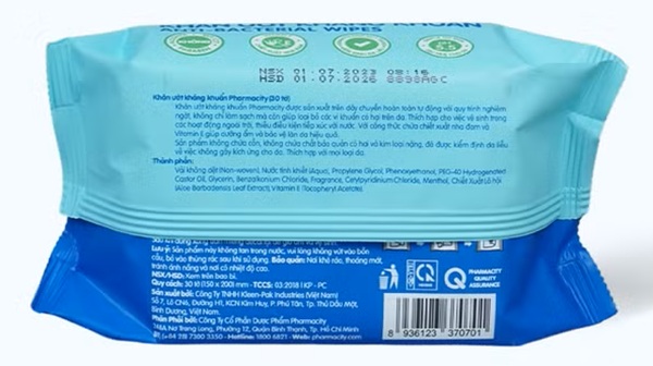 Mẫu in nhãn decal khăn ướt