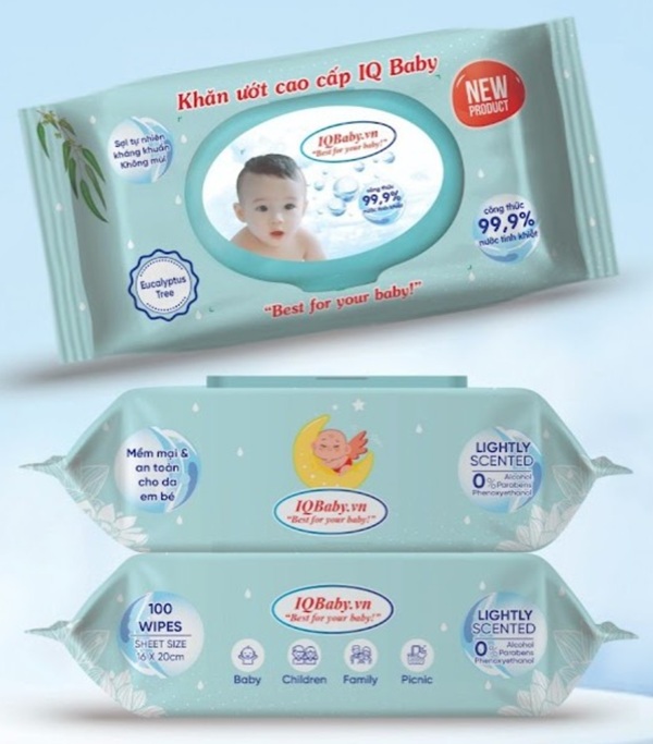 Mẫu in nhãn decal khăn ướt