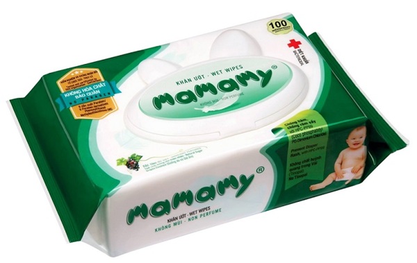 Mẫu in nhãn decal khăn ướt