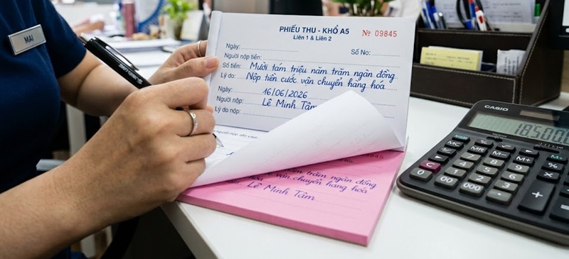 Dịch vụ in phiếu thu chi carbonless tự nhân bản rõ nét chuẩn kế toán