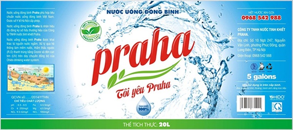 Mẫu in tem nhãn nước đóng chai