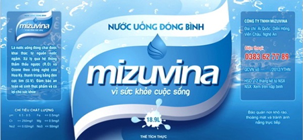 Mẫu in tem nhãn nước đóng chai