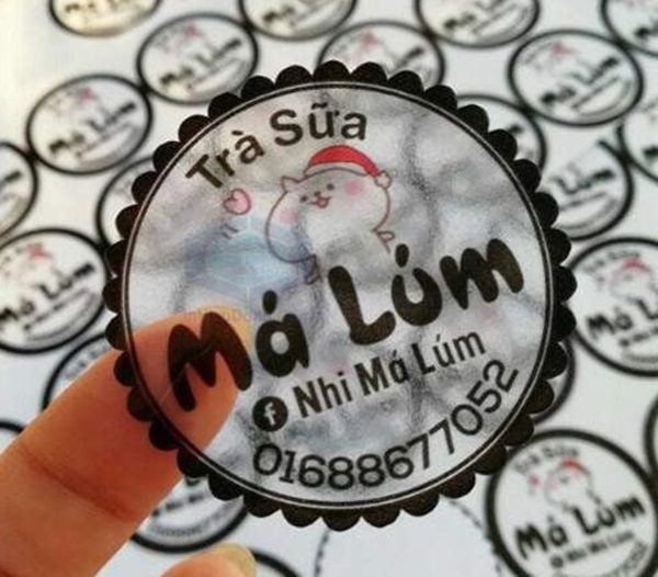 Mẫu in tem nhãn trà sữa đẹp