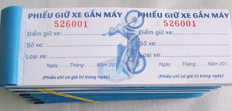 Dịch vụ in vé giữ xe giá rẻ tại tphcm