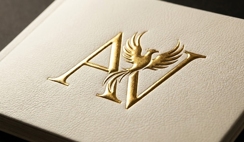 Sự kết hợp giữa kỹ thuật ép kim và thúc nổi logo Sự kết hợp giữa kỹ thuật ép kim và thúc nổi logo