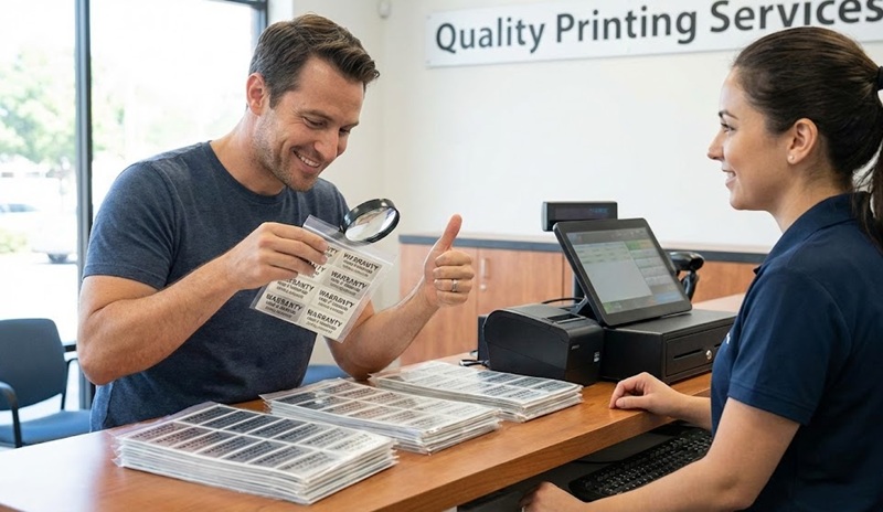 Khách hàng nhận tem bảo hành in lấy ngay tại văn phòng Khách hàng nhận tem bảo hành in lấy ngay tại văn phòng