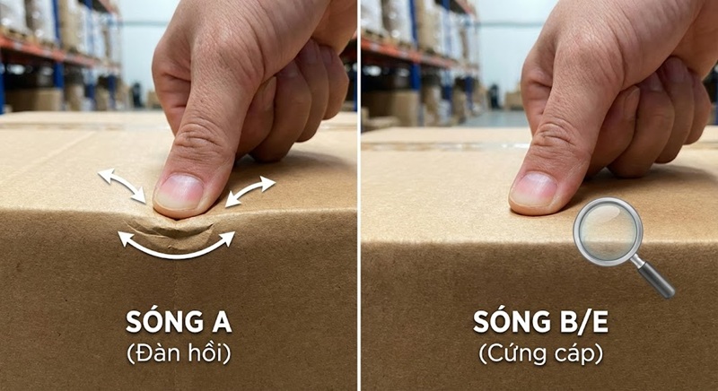 Kiểm tra độ đàn hồi và độ cứng của thùng carton