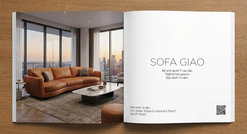 Mẫu catalogue nội thất đẹp phong cách tối giản