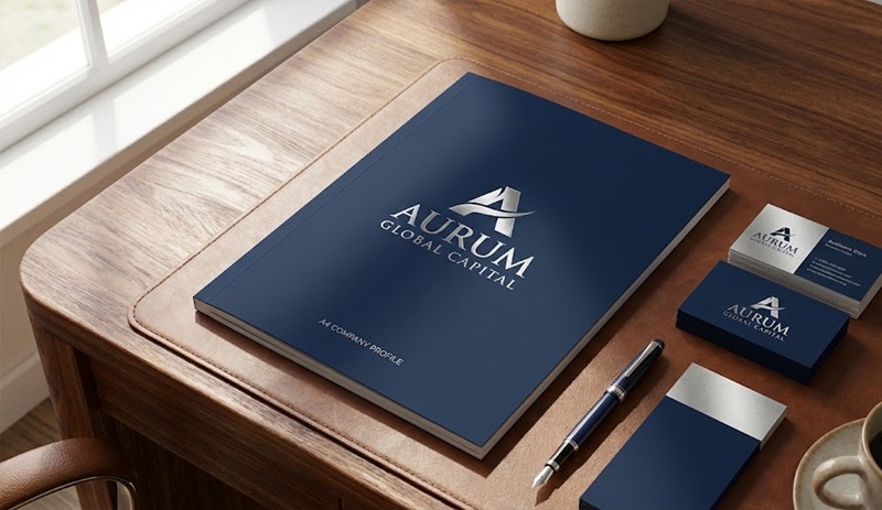 Mẫu in profile công ty bìa cán màng ép kim sang trọng