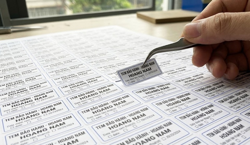 Mẫu tem bảo hành điện thoại in lấy liền Mẫu tem bảo hành điện thoại in lấy liền