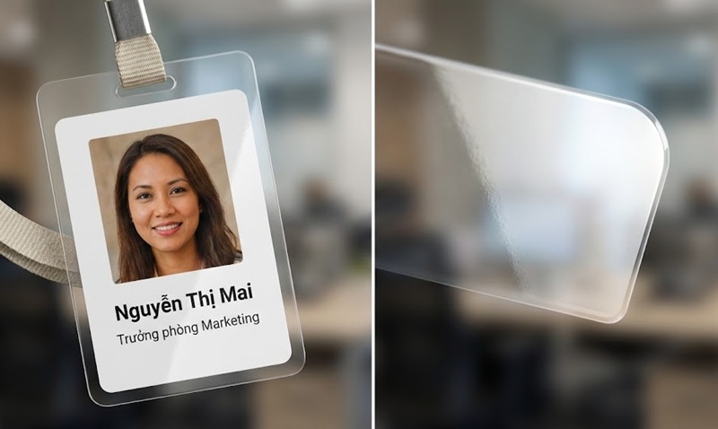 Mẫu thẻ nhân viên nhựa PVC 4 lớp in hình ảnh sắc nét Mẫu thẻ nhân viên nhựa PVC 4 lớp in hình ảnh sắc nét