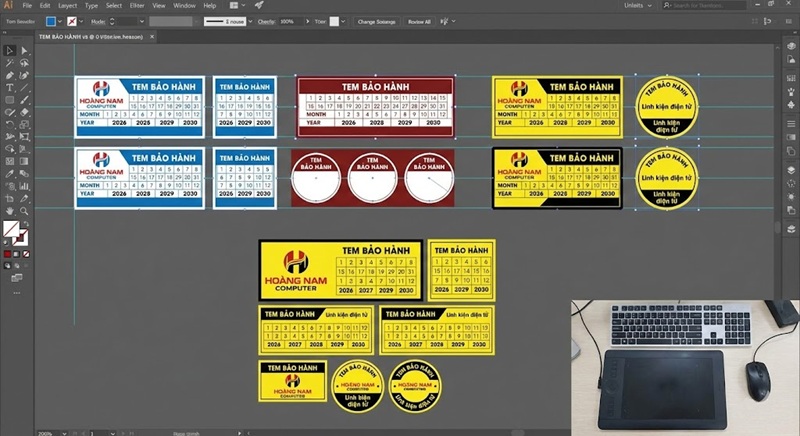 Các mẫu thiết kế tem vỡ máy tính thông dụng