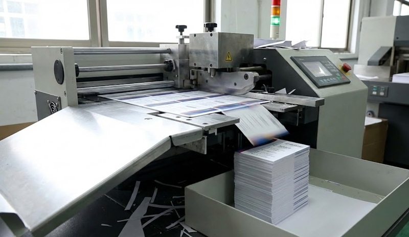 Máy cắt danh thiếp tự động chuẩn xác không bị xéo Máy cắt danh thiếp tự động chuẩn xác không bị xéo