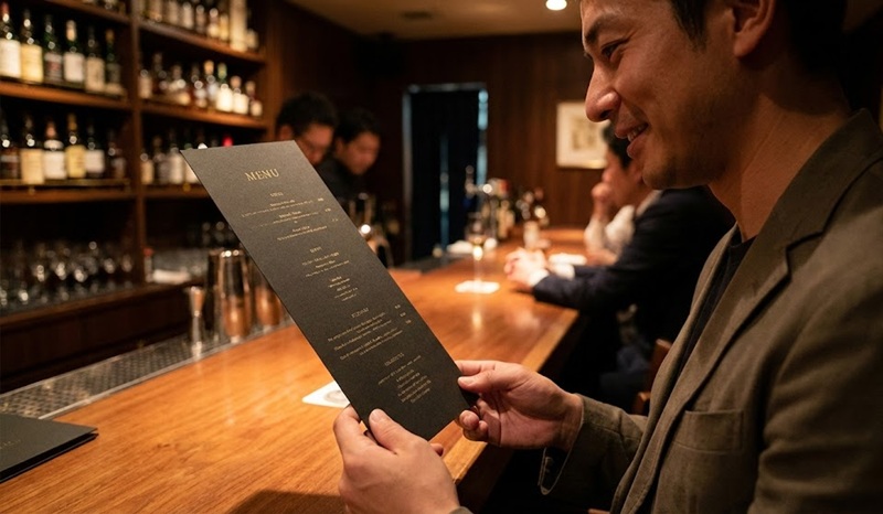 Kích thước menu khổ dài in ấn tiết kiệm