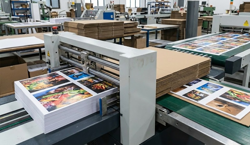 Quy trình bồi giấy duplex lên sóng carton tại xưởng