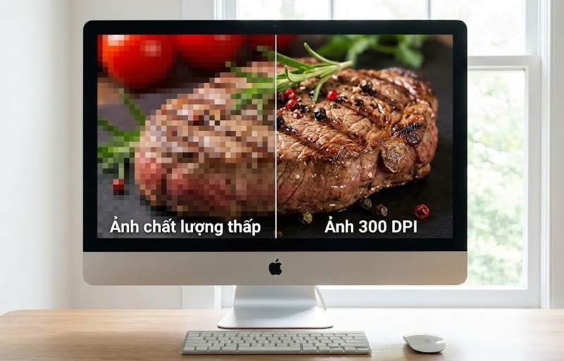 So sánh chất lượng in menu giữa ảnh độ phân giải thấp và cao So sánh chất lượng in menu giữa ảnh độ phân giải thấp và cao