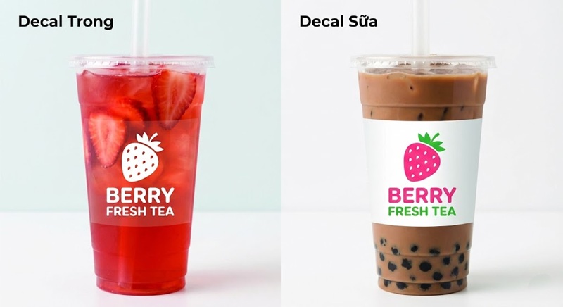 So sánh sự khác biệt giữa decal trong và decal sữa dán ly So sánh sự khác biệt giữa decal trong và decal sữa dán ly