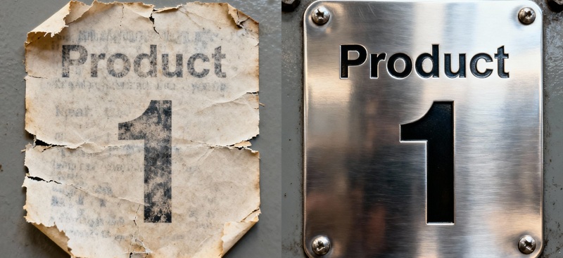 So sánh độ bền tem giấy và tem decal xi bạc theo thời gian