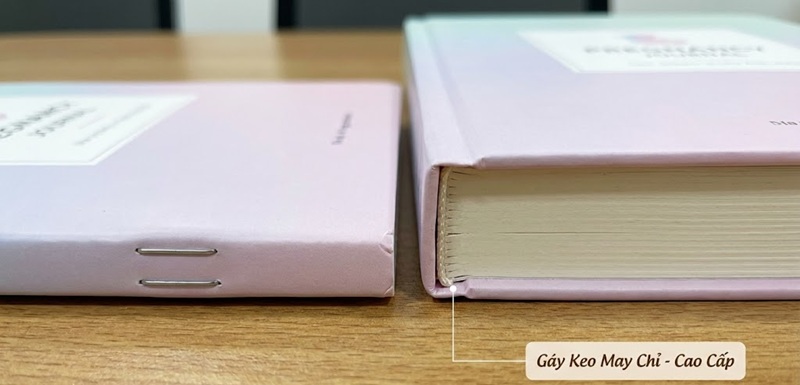 Sổ khám thai đóng gáy keo may chỉ bền đẹp