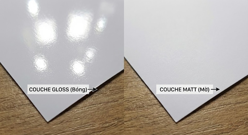 So sánh giấy Couche bóng và Couche mờ trong in ấn catalogue