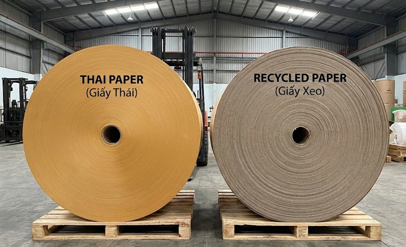 So sánh giấy cuộn Thái Lan và giấy Xeo Việt Nam làm thùng carton So sánh giấy cuộn Thái Lan và giấy Xeo Việt Nam làm thùng carton