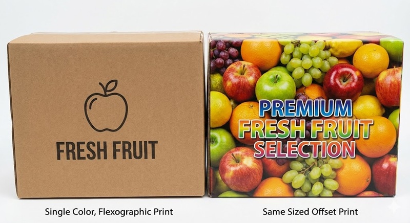 So sánh sự khác biệt giữa in Flexo và thùng carton in Offset