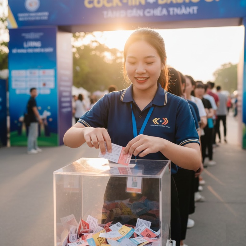 Dùng cuống vé giấy để bốc thăm trúng thưởng sự kiện Dùng cuống vé giấy để bốc thăm trúng thưởng sự kiện