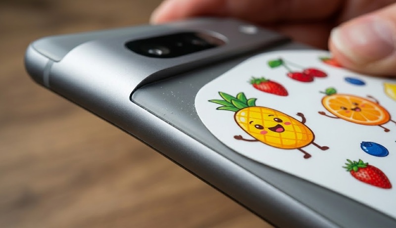 Sticker trang trí từ chất liệu decal nhựa sữa bám dính tốt